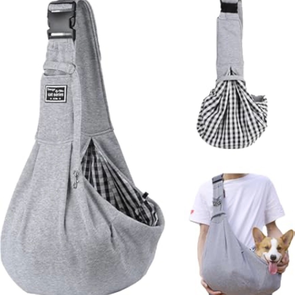 Comfortable Gray Pet Sling Carrier